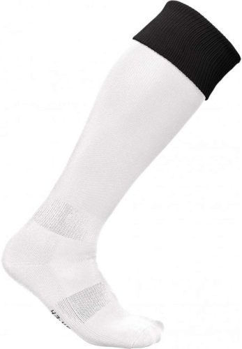 Proact hosszú szárú sportzokni kontrasztos színű felsö résszel PA0300, White/Black-27/30