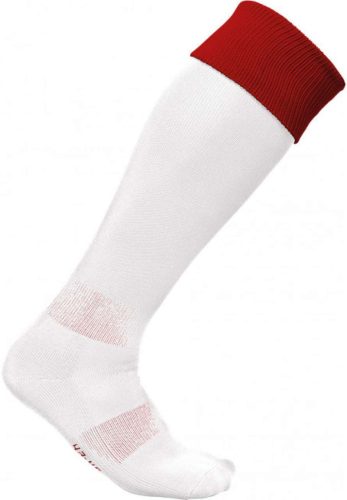 Proact hosszú szárú sportzokni kontrasztos színű felsö résszel PA0300, White/Sporty Red-27/30