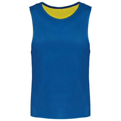 Proact kifordítható, eltérő színű ujjatlan sportpóló PA042, Fluorescent Yellow/Sporty Royal Blue-2XL/3XL