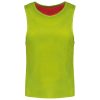 Proact kifordítható, eltérő színű ujjatlan sportpóló PA042, Sporty Red/Fluorescent Green-2XL/3XL