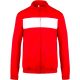 Proact unisex tréning felső elől cipzáras PA347, Sporty Red/White-M