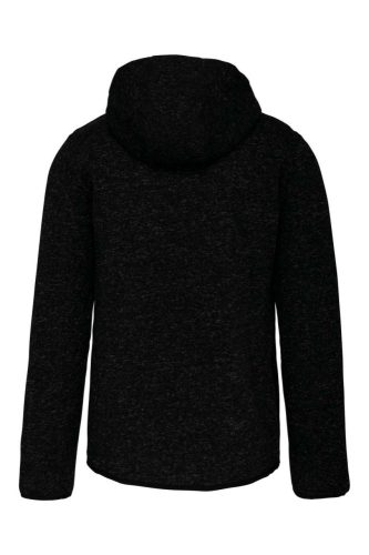 Proact cipzáras kapucnis vastag Női pulóver bolyhos belsővel PA366, Dark Grey Melange-XL