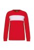 Proact hosszú ujjú unisex sport pulóver PA373, Sporty Red/White-2XL