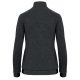 Proact Női cipzáras magas nyakú vastag sztreccs pulóver PA379, Deep Grey Heather-XS