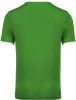 Proact rövid ujjú V-nyakú férfi sportpóló, kontrasztos betéttel PA4000, Green/White-3XL