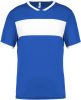 Proact rövid ujjú V-nyakú férfi sportpóló, kontrasztos betéttel PA4000, Sporty Royal Blue/White-2XL