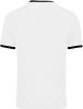 Proact rövid ujjú V-nyakú férfi sportpóló, kontrasztos betéttel PA4000, White/Black-2XL