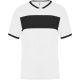 Proact rövid ujjú V-nyakú férfi sportpóló, kontrasztos betéttel PA4000, White/Black-XL