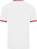 Proact rövid ujjú V-nyakú férfi sportpóló, kontrasztos betéttel PA4000, White/Sporty Red-3XL