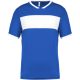 Proact rövid ujjú V-nyakú gyerek sportpóló, kontrasztos betéttel PA4001, Sporty Royal Blue/White-10/12