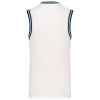 Proact V-nyakú hálós anyagú sporttrikó kontrasztos szélekkel PA4004, White/Navy-2XL