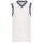 Proact V-nyakú hálós anyagú sporttrikó kontrasztos szélekkel PA4004, White/Navy-S