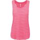 Proact laza szabású sporthátú ívelt aljú Női ujjatlan sportpóló PA4009, Fluorescent Pink-L