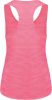 Proact laza szabású sporthátú ívelt aljú Női ujjatlan sportpóló PA4009, Fluorescent Pink-M