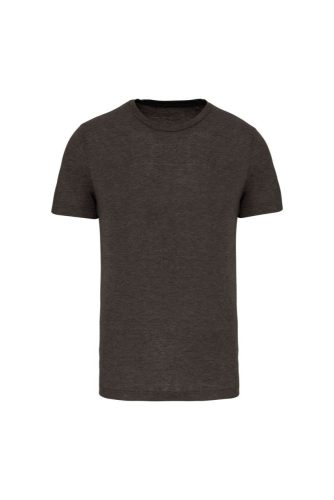 Proact rövid ujjú környakas triblend unisex sportpóló PA4011, Dark Khaki Heather-2XL