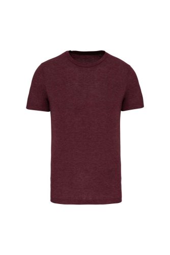 Proact rövid ujjú környakas triblend unisex sportpóló PA4011, Wine Heather-2XL