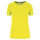 Proact rövid ujjú környakas Női sportpóló PA4013, Fluorescent Yellow-XS