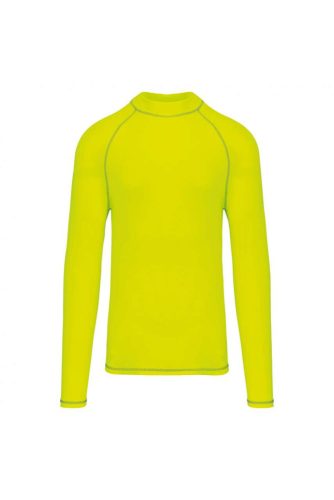 Proact hosszú ujjú férfi sportpóló UV védelemmel PA4017, Fluorescent Yellow-L