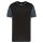 Proact kétszínű rövid ujjú környakas unisex sportpóló PA4023, Black/Sporty Grey-XL