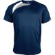 Proact unisex rövid ujjú kereknyakú sportpóló színes panelekkel PA436, Sporty Navy/White/Storm Grey-M