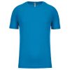 Proact férfi környakas raglános rövid ujjú sportpóló PA438, Aqua Blue-3XL