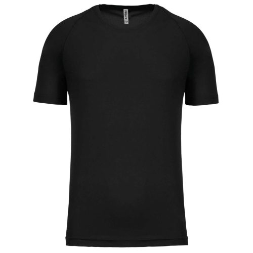 Proact férfi környakas raglános rövid ujjú sportpóló PA438, Black-2XL