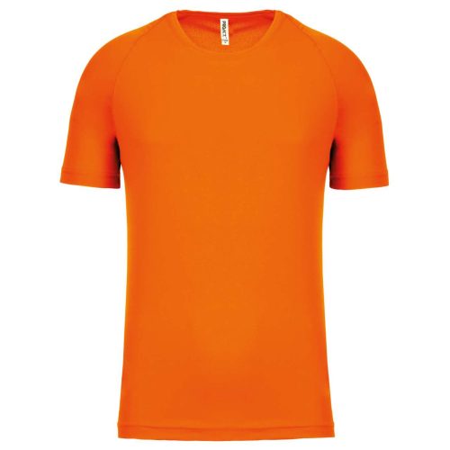 Proact férfi környakas raglános rövid ujjú sportpóló PA438, Fluorescent Orange-XS