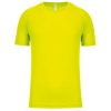 Proact férfi környakas raglános rövid ujjú sportpóló PA438, Fluorescent Yellow-XS