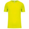 Proact rövid ujjú kereknyakú gyerek sportpóló PA445, Fluorescent Yellow-12/14