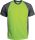 Proact raglánujjú kétszínű unisex rövid ujjú sportpóló PA467, Lime/Dark Grey-S