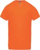 Proact férfi V-nyakú rövid ujjú sportpóló PA476, Fluorescent Orange-2XL