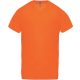 Proact férfi V-nyakú rövid ujjú sportpóló PA476, Fluorescent Orange-2XL