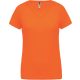 Proact Női rövid ujjú V-nyakú sportpóló PA477, Fluorescent Orange-XL