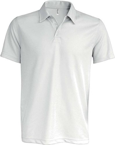 Proact férfi rövid ujjú galléros sprtpóló PA482, White-2XL