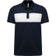 Proact rövid ujjú galléros unisex sprtpóló kontrasztos betéttel PA493, Sporty Navy/White-S