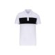 Proact rövid ujjú galléros unisex sprtpóló kontrasztos betéttel PA493, White/Black-M