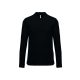 Proact unisex hosszú ujjú galléros sprtpóló PA495, Black-2XL