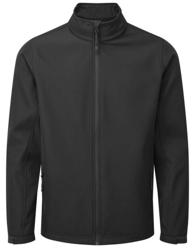 Premier férfi softshell dzseki újrahasznosított poliészterből PR810, Black