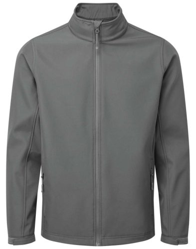 Premier férfi softshell galléros dzseki elől végig cipzárral PR810, Dark Grey