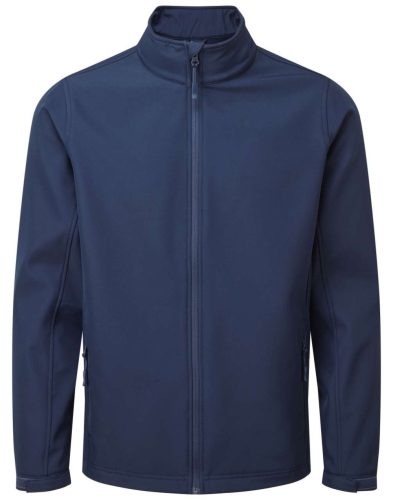 Premier férfi softshell galléros dzseki elől végig cipzárral PR810, Navy