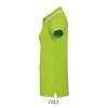 SOL'S PASADENA Női galléros póló kontrasztos csíkokkal SO00578, Lime/White-2XL