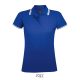 SOL'S PASADENA Női galléros póló kontrasztos csíkokkal SO00578, Royal Blue/White-2XL