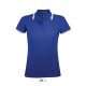 SOL'S PASADENA Női galléros póló kontrasztos csíkokkal SO00578, Royal Blue/White-2XL