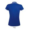 SOL'S PASADENA Női galléros póló kontrasztos csíkokkal SO00578, Royal Blue/White-2XL