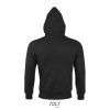 SOL'S cipzáras kapucnis pulóver, sherpa béléssel SO00584, Black-2XL