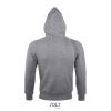 SOL'S cipzáras kapucnis pulóver, sherpa béléssel SO00584, Grey Melange-2XL