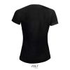 SOL'S raglános Női rövid ujjú sport póló SO01159, Black-L