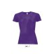 SOL'S raglános Női rövid ujjú sport póló SO01159, Dark Purple-L
