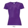 SOL'S raglános Női rövid ujjú sport póló SO01159, Dark Purple-M