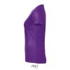 SOL'S raglános Női rövid ujjú sport póló SO01159, Dark Purple-M